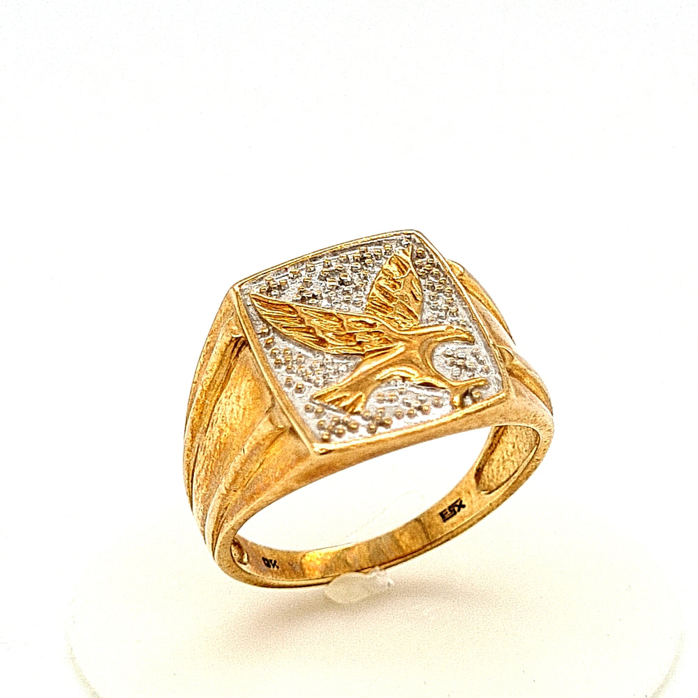 Men’s Yellow Gold Eagle Ring