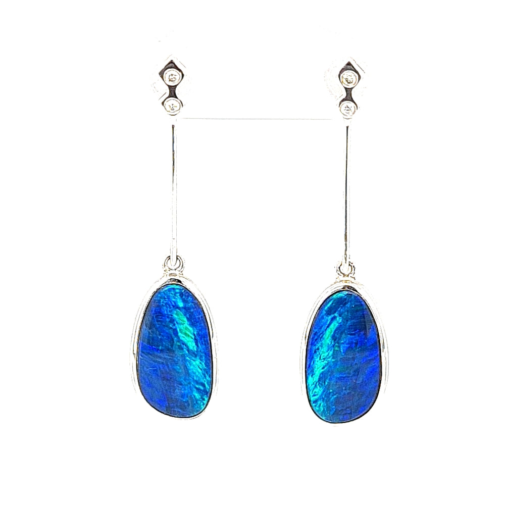 Ladies Opal Drop Earrings