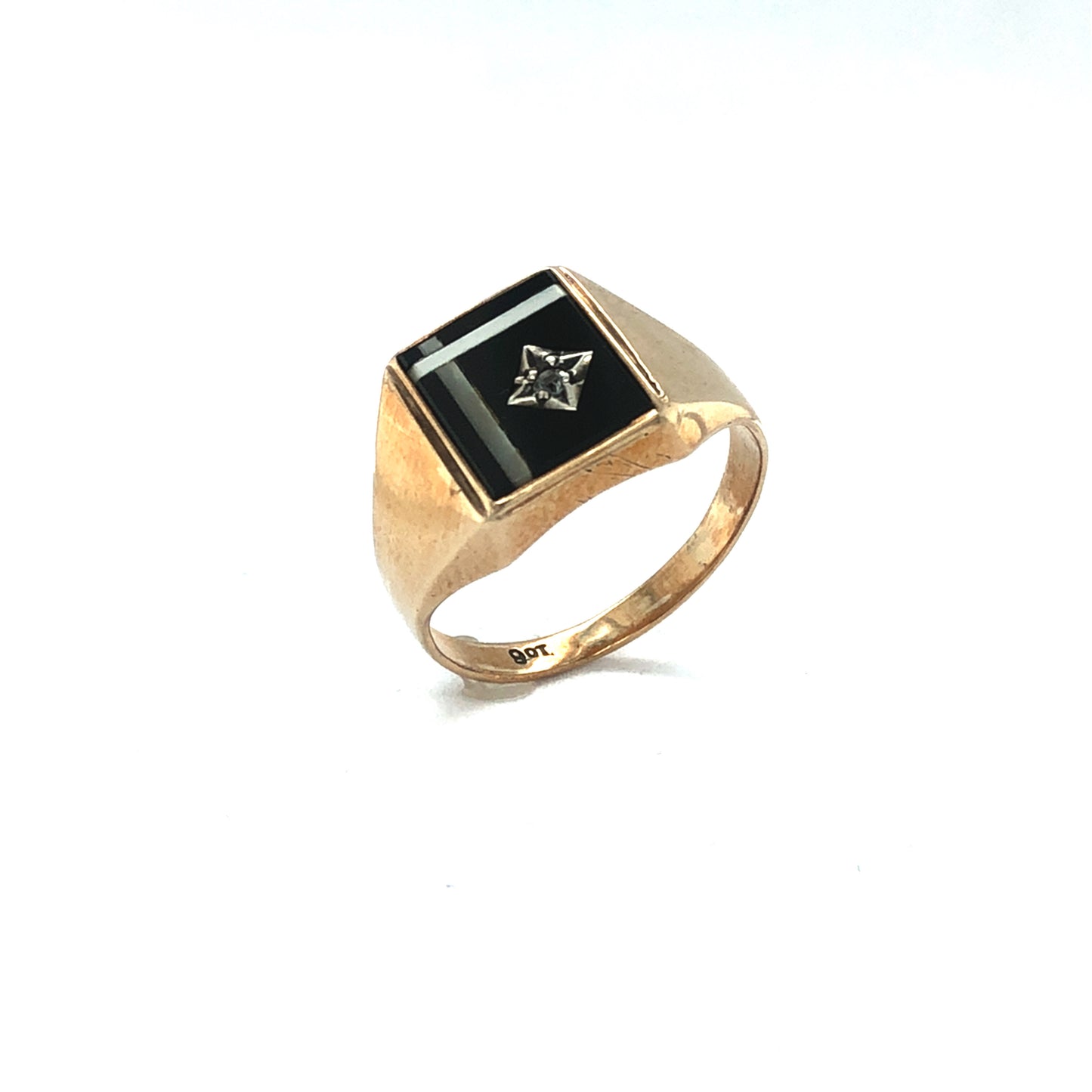 
                  
                    Men’s Yellow Gold Onyx Ring
                  
                