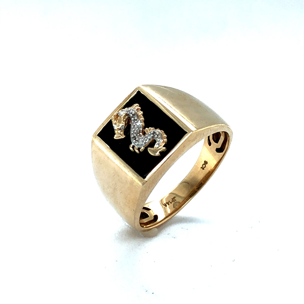 Men’s Yellow Gold Dragon Ring