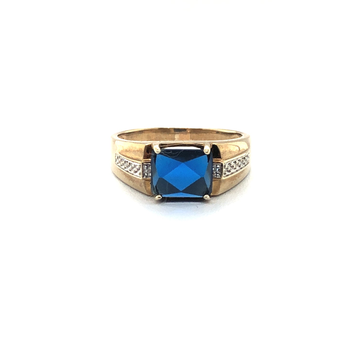 
                  
                    Men’s Yellow Gold Blue Sapphire Ring
                  
                