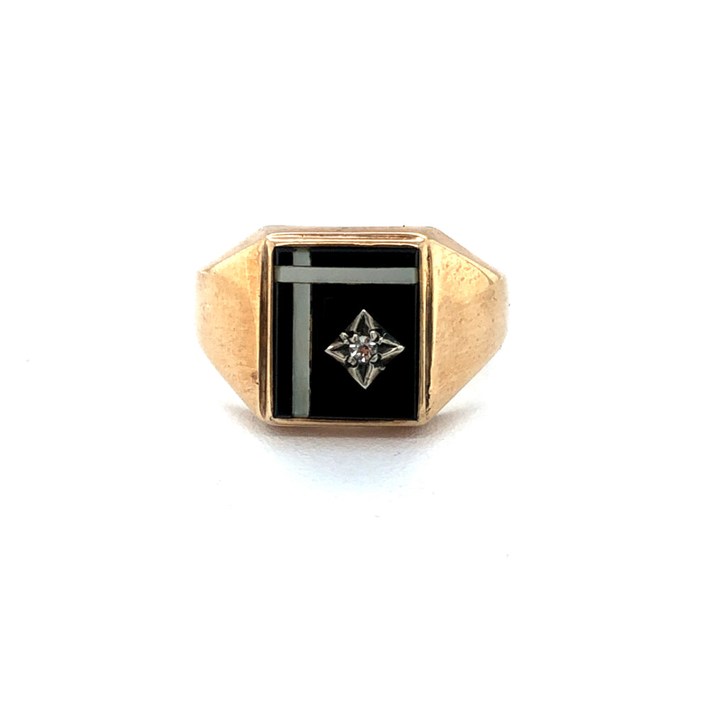 
                  
                    Men’s Yellow Gold Onyx Ring
                  
                