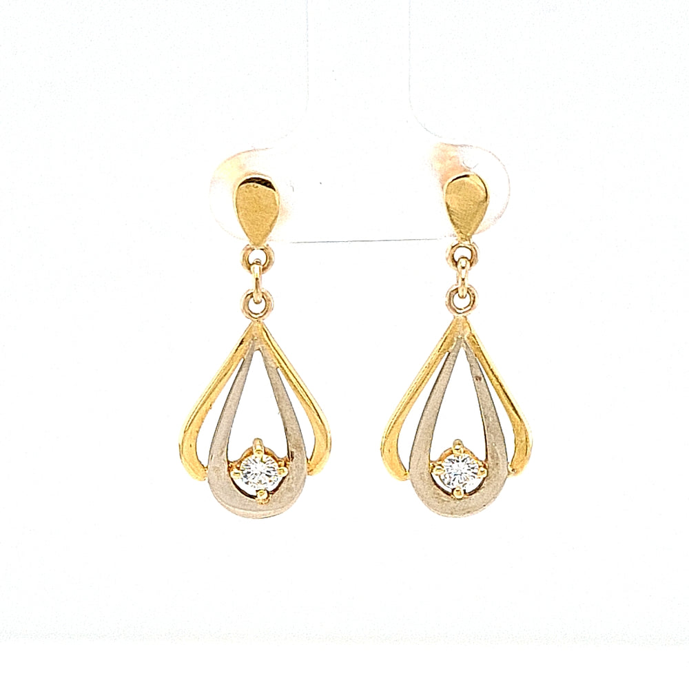 Ladies Diamond Drop Earings